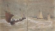 William Turner, Sailing boats at sea (mk31)